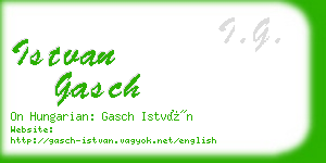 istvan gasch business card